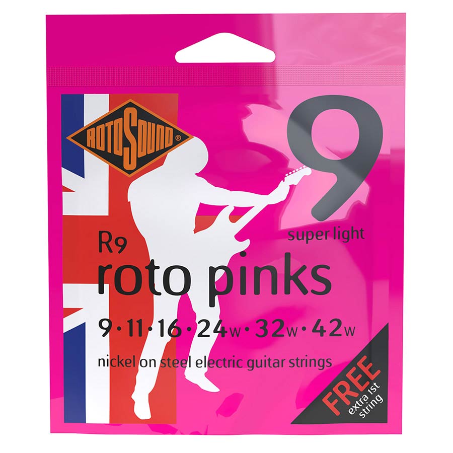 39000_39219 R9 |Rotosound Roto string set electric nickel wound 9-42 - Image 1