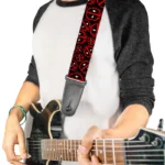 Buckledown Deadpool Splatter Logo Guitar Strap - Image 4