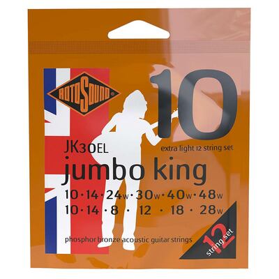 jk30el Rotosound Jumbo King string set acoustic 12 phosphor bronze wound 10-48 - Image 1