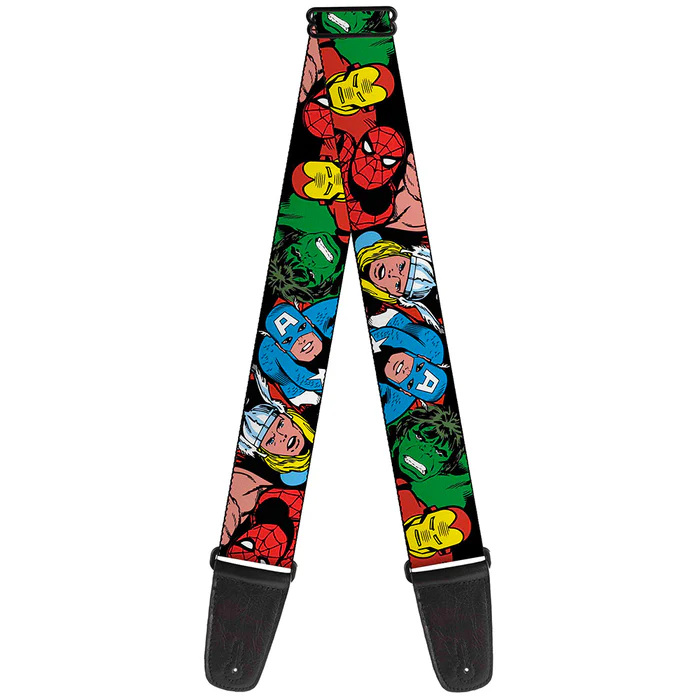 marvel Buckledown Marvel Characters Guitar Strap - Image 1