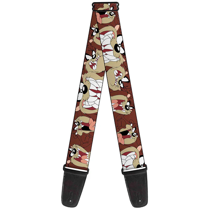 td Buckledown Looney Tunes Tasmanian Devil Guitar Strap - Image 1