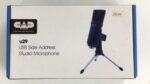 Pod cast microphone usb side Address studio