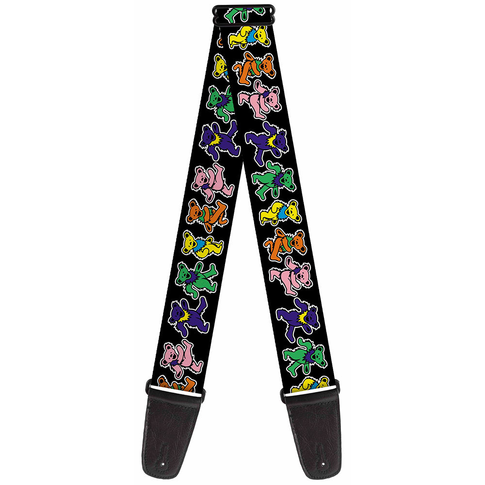 700146171526 Grateful Dead Dancing Bears Guitar Strap - Image 1