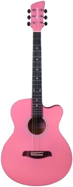 BF100BPK  BRUNSWICK GRAND AUDITORIUM CUTAWAY BABY PINK