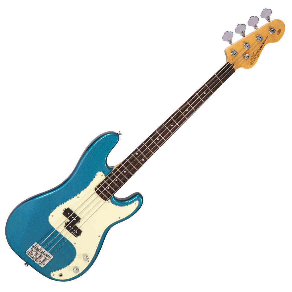 IMG_2206 Vintage V40 Coaster Series Bass Guitar Candy Apple Blue - Image 1