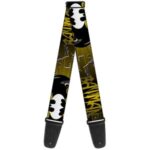 Batman Signals and Flying Bats Guitar Strap