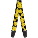 Smiley Face Splatter Guitar Strap